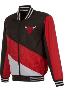 Chicago Bulls Mens Black Team Color Stripe Medium Weight Jacket
