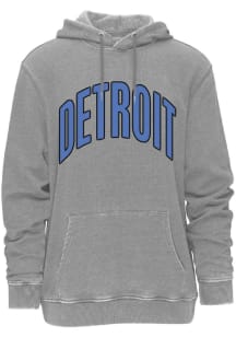 Detroit Mens Dark Grey Wordmark Long Sleeve Hoodie