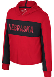 Colosseum Nebraska Cornhuskers Girls Cardinal Fionna Hooded Long Sleeve Hooded Sweatshirt