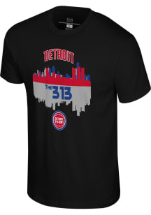 Detroit Pistons Black NBA Cities Short Sleeve T Shirt