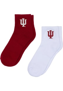 Indiana Hoosiers 2pk Womens Quarter Socks