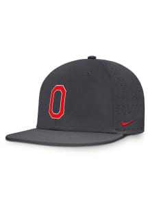 Nike Ohio State Buckeyes Mens Anthracite Dugout True Aero Bill Fitted Hat