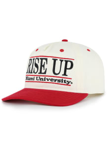 Miami RedHawks Retro Two Tone 5-Panel The Bar Adjustable Hat - Ivory