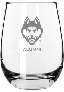 UConn Huskies Alumni 15oz Stemless Wine Glass - White