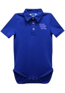 Vive La Fete Kentucky Wildcats Baby Blue Dave Short Sleeve One Piece Polo