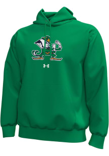 Under Armour Notre Dame Fighting Irish Mens Kelly Green Icon Fleece Long Sleeve Hoodie