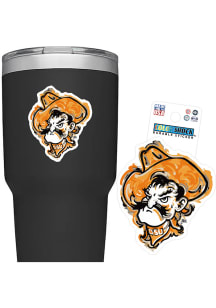 Oklahoma State Cowboys Justin Patten Mascot 3in Durable Stickers - Orange