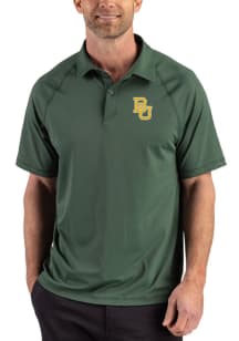 Cutter and Buck Baylor Bears Mens Green Prospect Eco Short Sleeve Polo