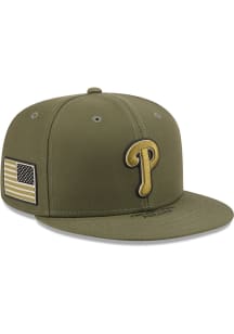 New Era Philadelphia Phillies Mens Olive 2026 MLB Armed Forces Day 59FIFTY Fitted Hat