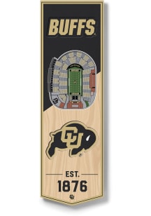 Colorado Buffaloes 6x19 3D Stadium Banner - Silver