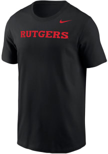 Nike Rutgers Scarlet Knights Black Core Short Sleeve T Shirt