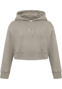 Pro Standard New York Mets Girls Tan Neutral Long Sleeve Hooded Sweatshirt