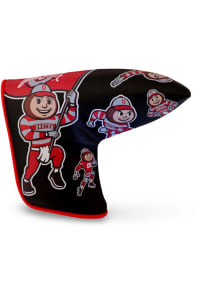 Ohio State Buckeyes Black Premium Leather Brutus Montage Putter Cover
