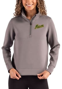 Cutter and Buck George Mason University Womens Graphite Vault Roam Qtr Zip
