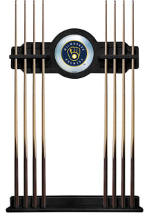 Milwaukee Brewers Solid Wood Cue Rack Pool Table Accessories