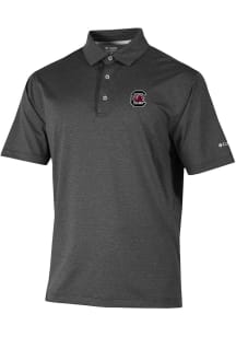 Columbia South Carolina Gamecocks Mens Black Sand Tee Short Sleeve Polo