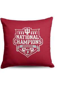 Indiana Hoosiers 2025 CFP National Champions 18x18 Throw Pillow - Crimson