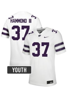 Robert Hammond III K-State Wildcats Youth White Nike NIL Name And Number Football Jersey