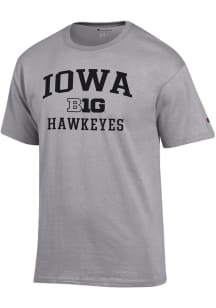 Champion Iowa Hawkeyes Grey Big Ten Jersey Short Sleeve T Shirt