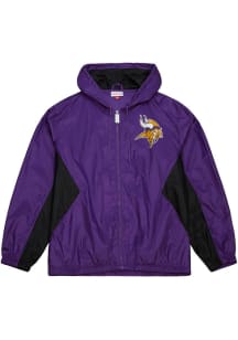 Mitchell and Ness Minnesota Vikings Mens Purple Nylon Long Sleeve Zip Fashion