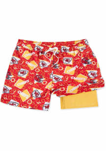 Chubbies Kansas City Chiefs Mens Red Game Day Swim Trunks