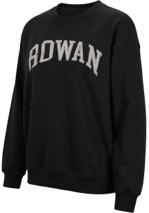 Rowan University Womens Black Sport Fleece Crew Sweatshirt
