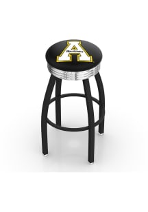 Appalachian State Mountaineers 3 Ring Chrome Seat Pub Stool - Black