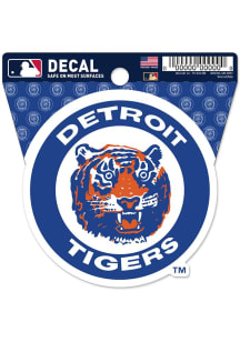 Detroit Tigers Retro Auto Decal - Navy Blue