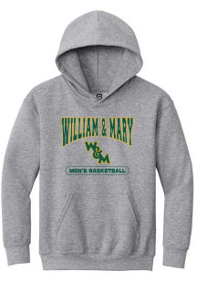Summit Sportswear William & Mary Tribe Youth Grey Mens Basketball Long Sleeve Hoodie