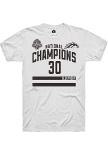Hampton Slukynsky Western Michigan Broncos White NIL 2025 National Champions Shirzee Short Sleeve..