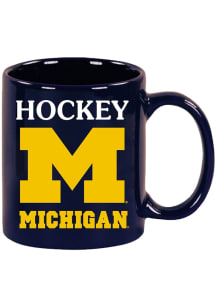Michigan Wolverines 11 oz HOCKEY Ceramic Mug - Navy Blue