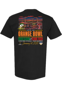 Something Inked Oregon Ducks Black 2026 Orange Bowl vs. Texas Tech Stadium Short Sleeve T Shirt