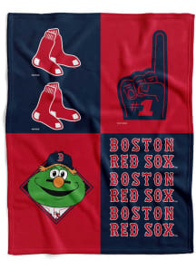 Boston Red Sox Domino Swaddle Baby Blanket