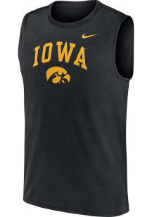 Nike Iowa Hawkeyes Mens Black Legend Arch Primetime Short Sleeve Tank Top