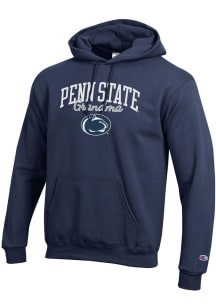 Champion Penn State Nittany Lions Mens Navy Blue Grandma Script Powerblend Long Sleeve Hoodie