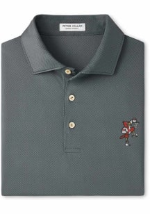 Peter Millar Louisville Cardinals Mens Graphite Hugo Short Sleeve Fashion Polo