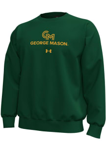 Under Armour George Mason University Mens Green Icon Long Sleeve Crew Sweatshirt