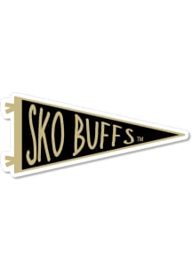 Colorado Buffaloes 3.5" Sko Buffs Pennant Rugged Stickers - Black