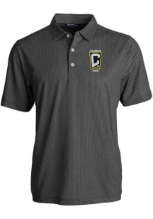 Cutter and Buck Columbus Crew Mens Black Pike Symmetry Short Sleeve Polo