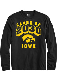 Summit Sportswear Iowa Hawkeyes Black Class of 2030 Long Sleeve T Shirt