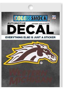 Western Michigan Broncos Mascot Auto Decal - Brown