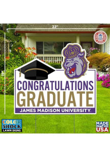 James Madison Dukes Congratulations Graduate Yard Sign - White