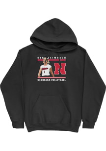 Keri Leimbach Campus Ink Nebraska Cornhuskers Youth Portrait Hoodie Long Sleeve Player Hoodie Blac..