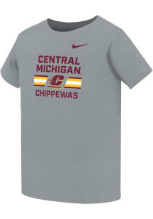 Nike Central Michigan Chippewas Toddler Dark Grey Primary Logo Short Sleeve T-Shirt