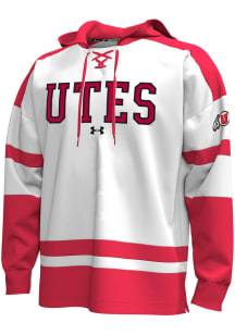 Under Armour Utah Utes Mens White Gameday Hockey Fashion Hood