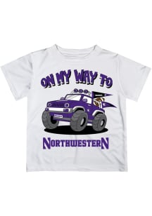 Vive La Fete Northwestern Wildcats Infant On My Way Short Sleeve T-Shirt White