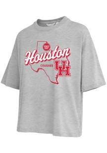 Houston Cougars Womens Grey Boardwalk Short Sleeve T-Shirt
