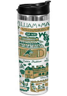 William & Mary Tribe Julia Gash Stainless Steel Tumbler - Green