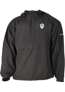Columbia Indiana Hoosiers Mens Black Heat Seal Prodigy Long Sleeve Qtr Zip Pullover