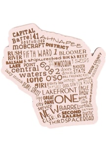 Wisconsin Breweries Wood Magnet